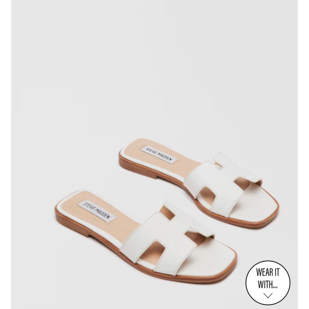 Steve Madden Hadyn Sandals in White. Size 8 Women.